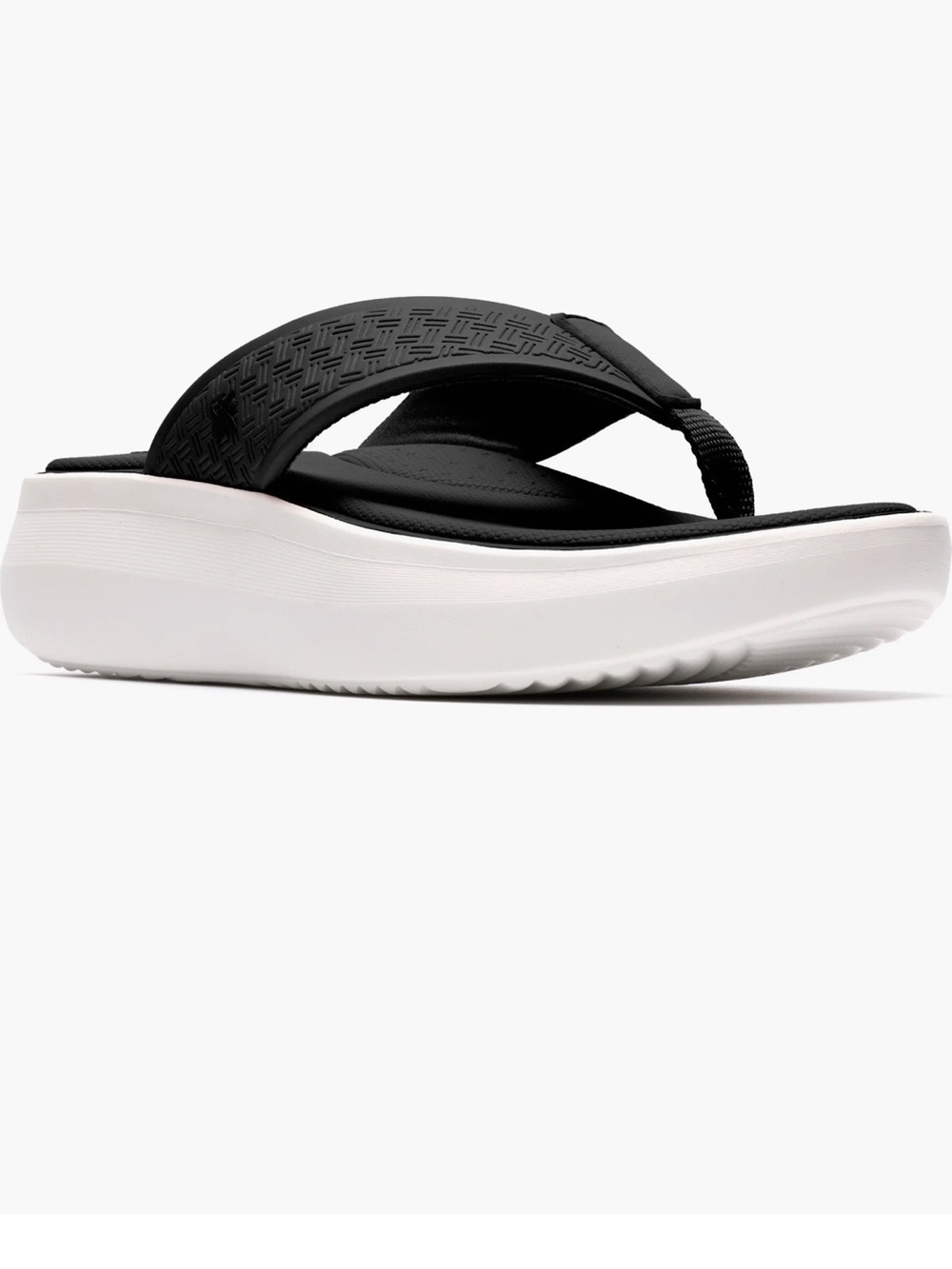 Black and White Women's Foam Flip Flop Sandal